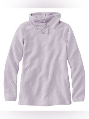 L.L. Bean Women’s Softlight Quilted Top Funnelneck Pullover Small